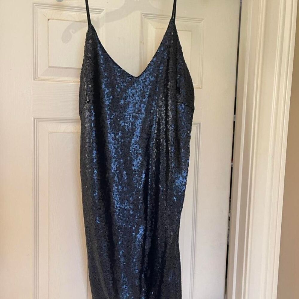 Unbranded Women's Silver and Navy Dress